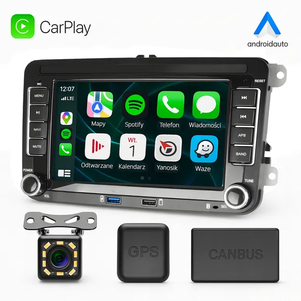 RADIO ANDROID CARPLAY VW PASSAT B6 B7 GOLF 5 V 6 VI TIGUAN TOURAN T5 CADDY