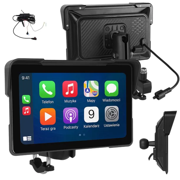 STACJA MOTOCYKLOWA MULTIMEDIALNA TABLET NAWIGACJA CARPLAY ANDROIDAUTO KARTA