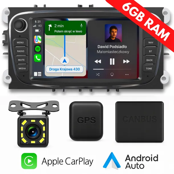 RADIO SAMOCHODOWE 6GB RAM FORD MONDEO MK4 FOCUS MK2 MK3 GALAXY WIFI ANDROID