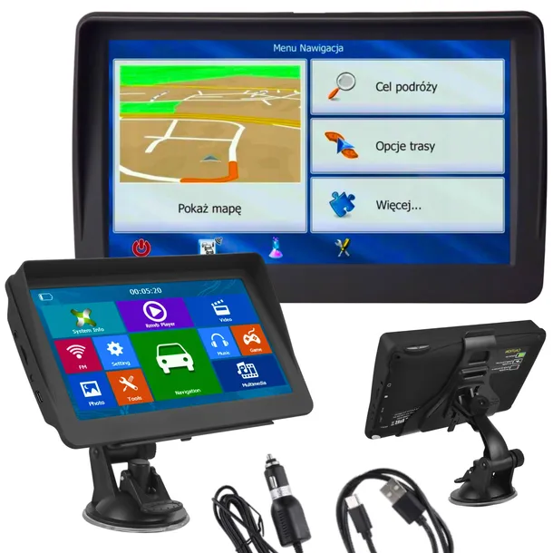 NAWIGACJA SAMOCHODOWA GPS 7 CALI PRO CIĘŻARÓWKA TRUCK TIR TAXI AUTOBUS FM