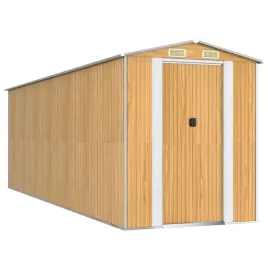 szopa-ogrodowa-jasnobrazowa-192x606x223-cm-stal-galwanizowana
