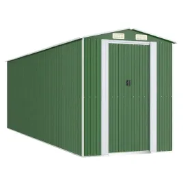 szopa-ogrodowa-zielona-192x606x223-cm-stal-galwanizowana