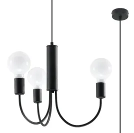 sollux-lampa-wiszaca-zyrandol-piccolo-3-czarny-e27