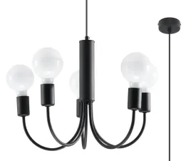 sollux-lampa-wiszaca-zyrandol-piccolo-5-czarny-e27