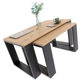 komplet-stolikow-kawowych-dwa-stoliki-wsuwane-dab-artisan-industrialne
