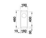 blanco-subline-160-u-silgranit-bialy-infino-linia-subline
