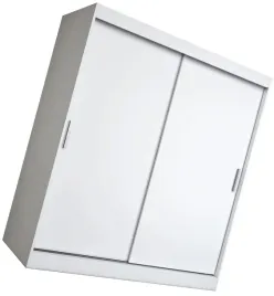 biala-szafa-przesuwna-na-ubrania-5-polek-2-drazki