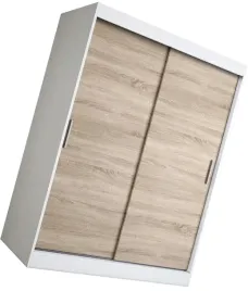 biala-szafa-przesuwna-z-frontem-dab-sonoma-150-cm