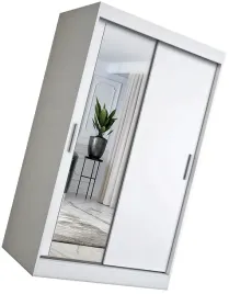 biala-szafa-przesuwna-z-lustrem-do-sypialni-przedpokoju-drazek-polki-120-cm