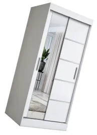 biala-szafa-na-ubrania-drzwi-przesuwne-lustro-90cm