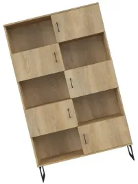 regal-drewniany-debowy-5-szafek-5-polek-120-cm