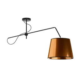 lampa-wiszaca-led-ruchome-ramie-abazur-miedziany