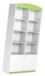 regal-zamkniety-dzieciecy-zielony-bialy-polki