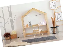 biurko-dzieciece-drewniane-domek-do-pokoju-dzieci
