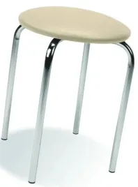 taboret-okragly-kuchenny-bialy-kremowy-metalowy