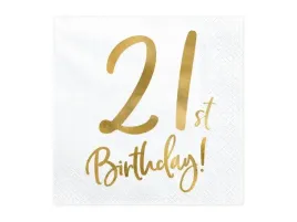 serwetki-21th-birthday-biale-z-zlotym-napisem-33-cm-x-33-cm-20-szt