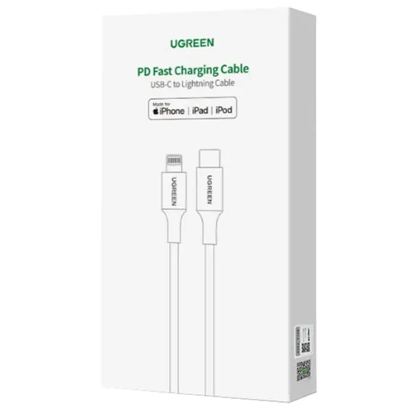 kabel-ugreen-us304-usb-c-lightning-pd-3a-2m-kolor-szary