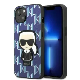 karl-lagerfeld-iphone-13-mini-54-hardcase-blue-monogram-ikonik-patch