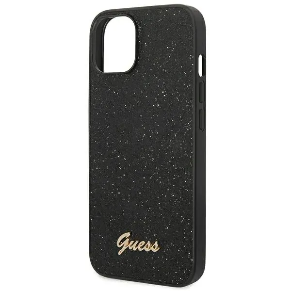 guess-iphone-14-plus-67-czarny-black-hard-case-glitter-script-stan-nowy
