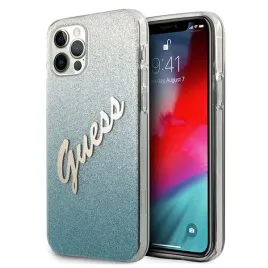 guess-iphone-12-12-pro-61-niebieski-blue-hardcase-glitter-gradient-script