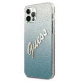 guess-iphone-12-12-pro-61-niebieski-blue-hardcase-glitter-gradient-script-stan-nowy