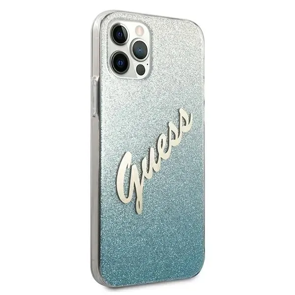 guess-iphone-12-12-pro-61-niebieski-blue-hardcase-glitter-gradient-script-stan-nowy-waga-z-opakowaniem-0-3-kg