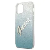 guess-iphone-12-12-pro-61-niebieski-blue-hardcase-glitter-gradient-script-stan-nowy