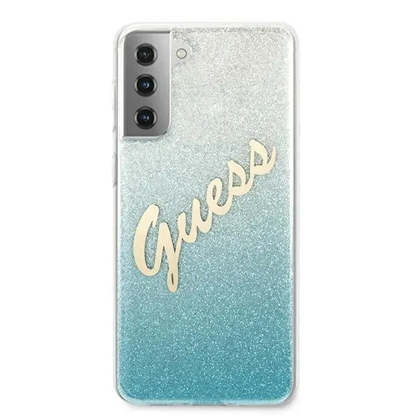 guess-s21-g991-niebieski-blue-hardcase-glitter-gradient-script-waga-z-opakowaniem-0-3-kg