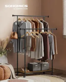 songmics-wieszak-na-ubrania-z-kolkami-podwojny-wieszak-szerokosc-985-cm