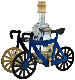 karafka-z-kieliszkami-rower-kolarski-niebieski-zawieszka-gratis