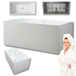biala-mala-wanna-prostokatna-do-scia-elegancka-lazienka-150x75-odplyw-chrom