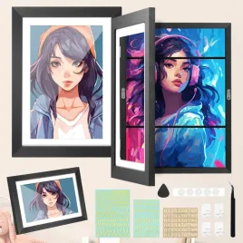 ramka-na-rysunki-dzieciece-a3-otwierana-magnetyczna-34x46-czarna-naklejki