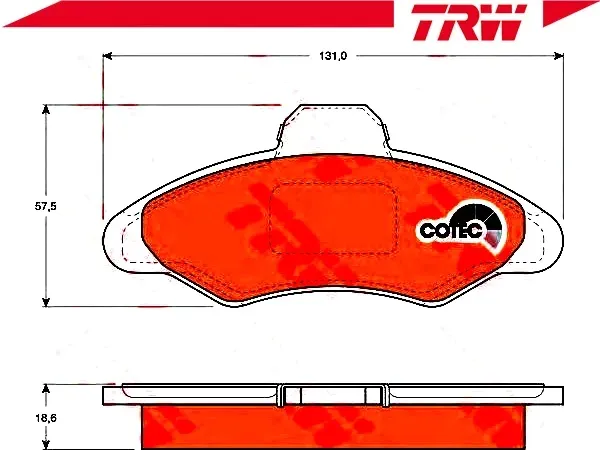 klocki-hamulcowe-ford-przod-escort-90-trw-producent-czesci-trw