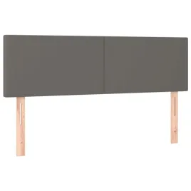 zaglowek-lozka-szary-sztuczna-skora-144x5x78-88-cm-2-szt