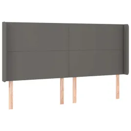 zaglowek-lozka-szary-sztuczna-skora-203x16x118-128-cm