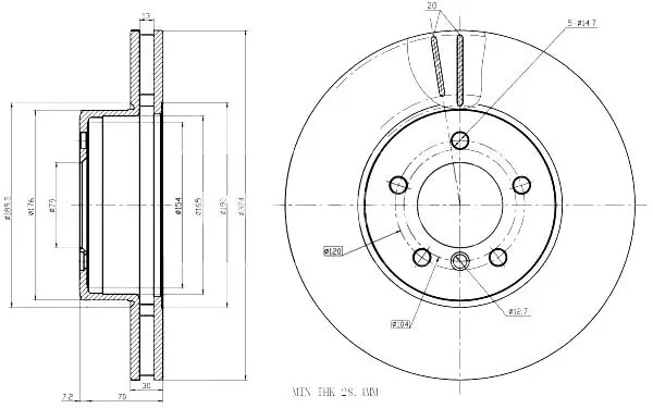 tarcze-ham-2szt-bmw-p-e60-e61-maxgear-stan-nowy