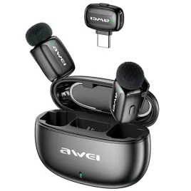 bezprzewodowy-mikrofon-krawatowy-awei-mk5-duo-ai-voice-czarny