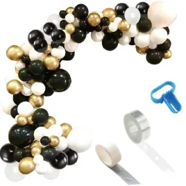 girlanda-balonowa-czarno-zlota-zestaw-100szt