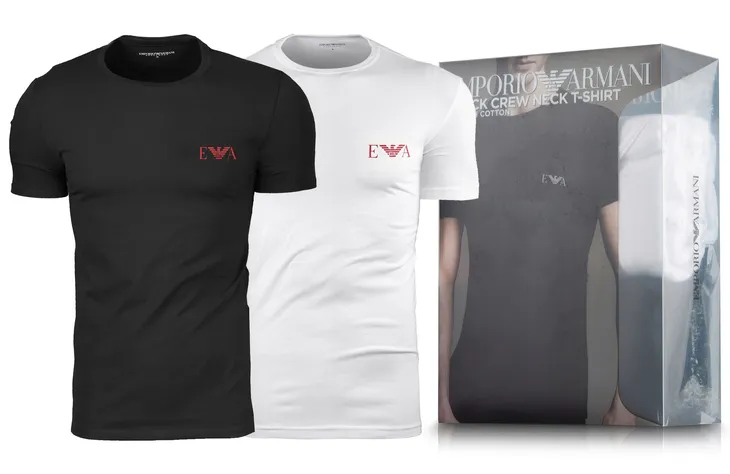 Emporio Armani EA7 KOSZULKA TSHIRT 2PAK L Oryginał 111035 3R512 PREZENT