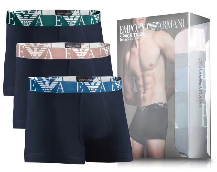 EMPORIO ARMANI EA BOKSERKI 3Pack XL MĘSKIE PREZENT 111357 3R715