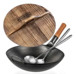 zestaw-wok-36-cm-stal-weglowa-pokrywka-drewniana-lopatka-lyzka-yosukata