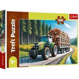 puzzle-100-ciagnik-lesny-trefl