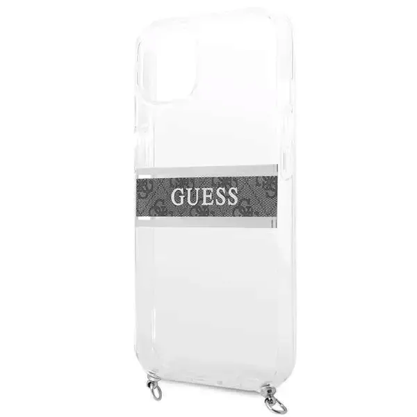 guess-iphone-13-mini-54-transparent-hardcase-4g-grey-strap-silver-chain-stan-nowy