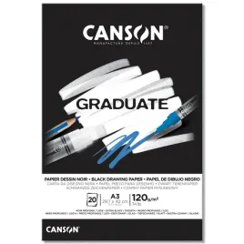 blok-rysunkowy-a3-120g-graduate-czarny-20k-canson