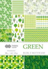 blok-z-motywami-green-a4-15ark-80ghappy-color