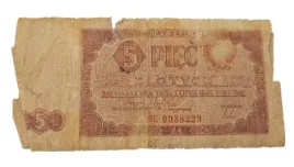 stary-banknot-kolekcjonerski-polska-5-zl-1948