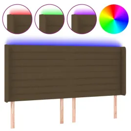 zaglowek-do-lozka-z-led-ciemnobrazowy-183x16x118-128-cm-tkanina
