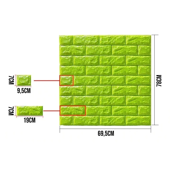 panele-scienne-3d-samoprzylepne-cegla-kamien-69x78-stan-nowy