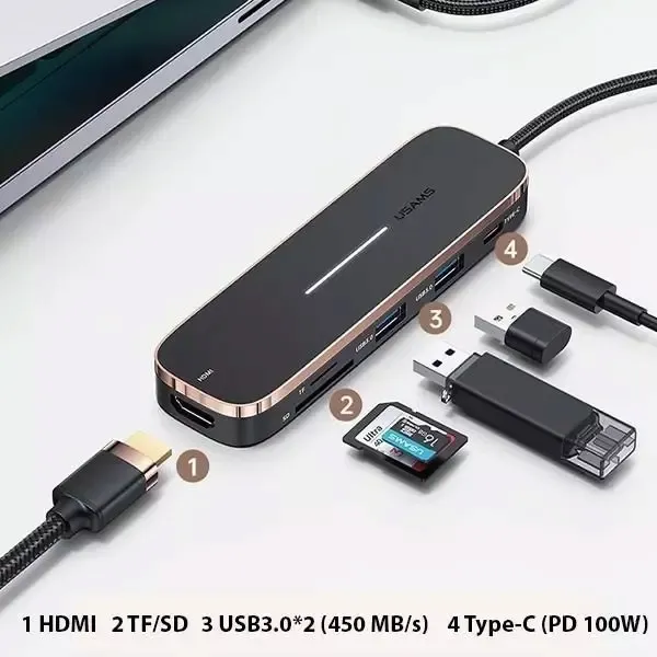 usams-adapter-hub-2xusb-usb-c-hdmi-micro-sd-sd-czarny-black-waga-z-opakowaniem-0-3-kg