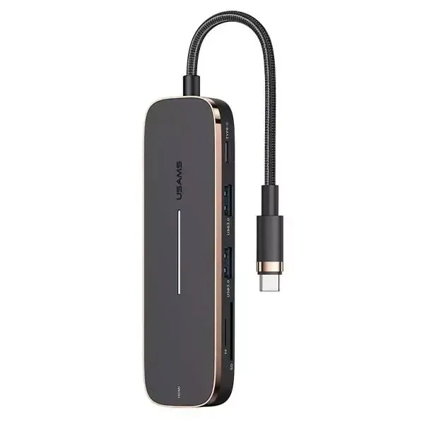 usams-adapter-hub-2xusb-usb-c-hdmi-micro-sd-sd-czarny-black-stan-nowy